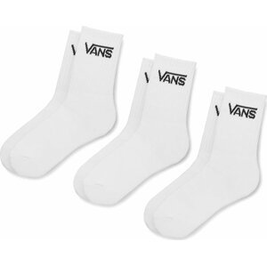 Sada 3 párů dámských vysokých ponožek Vans Classic Crew VN000XNQWHT White