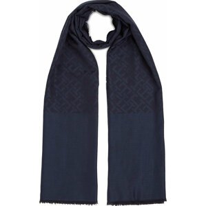 Šál Tommy Hilfiger Monogram Micromodal Scarf AW0AW15622 Space Blue DW6