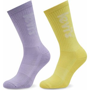 Sada 2 párů dámských vysokých ponožek Levi's® 701224687 Yellow