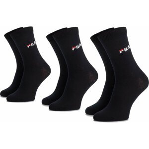 Sada 3 párů vysokých ponožek unisex Fila F9630 Tmavomodrá