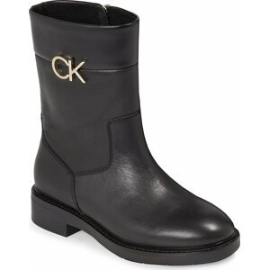 Polokozačky Calvin Klein Rubber Sole Ankle Boot W/Hw HW0HW01703 Ck Black BEH
