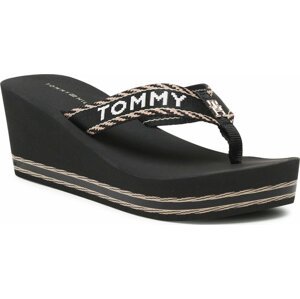 Žabky Tommy Hilfiger Webbing H Wedge Sandal FW0FW07149 Black BDS