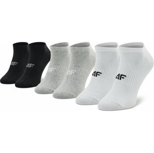 Sada 3 párů dámských nízkých ponožek 4F H4L22-SOM301 Černá