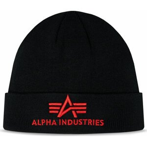 Čepice Alpha Industries 3D Beanie 168910 Black/Red 94