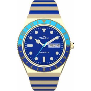 Hodinky Timex Q Timex Malibu TW2V38500 Gold/Blue