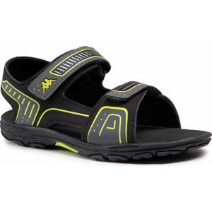 Sandály Kappa 260864T Black/Lime 1133