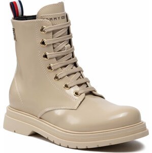 Turistická obuv Tommy Hilfiger Lace-Up Bootie T4A5-32411-1453500 M Beige 500