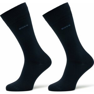Sada 2 párů pánských vysokých ponožek Boss 50491196 Dark Blue 401