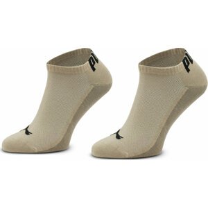 Sada 2 párů pánských nízkých ponožek Puma Men Back Logo Sneaker 2P 938011 Beige Combo 03