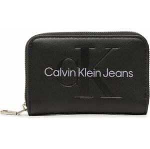 Malá dámská peněženka Calvin Klein Jeans Sculpted Med Zip Around Mono K60K607229 0GJ