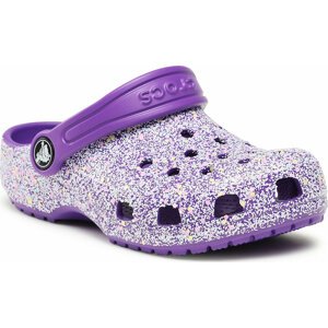 Nazouváky Crocs Crocs Classic Glitter Clog K 206993 Neon Purple/Multi 573