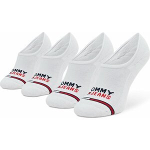 Sada 2 párů kotníkových ponožek unisex Tommy Jeans 701218958 White 001