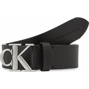 Pánský pásek Calvin Klein Jeans Round Mono Pl Lthr Tx Belt K50K511155 Black BDS