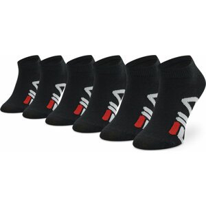 Sada 3 párů dětských vysokých ponožek Fila Calza Invisibile F8199/3 Black 200