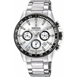 Hodinky Festina Timeless Chronograph F20560/1 Silver/White