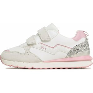 Sneakersy Geox J Fastics Girl D J35GZD 022FU C0680 D Off White/Pink