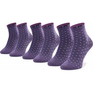 Sada 3 párů dámských vysokých ponožek Pieces Sebby Glitter Long 17114772 Ultra Violet