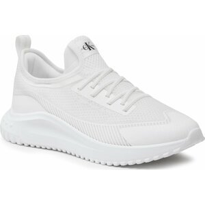 Sneakersy Calvin Klein Jeans Eva Runner Sock Laceup YM0YM00770 Triple White 0K8