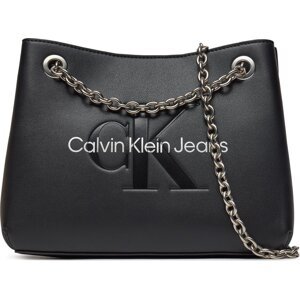 Kabelka Calvin Klein Jeans Sculpted Shoulder Bag24 Mono K60K607831 Black/Metallic Logo 0GL