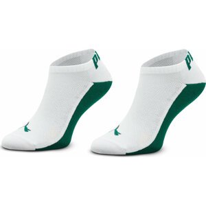 Sada 2 párů pánských nízkých ponožek Puma Men Back Logo Sneaker 2P 938011 Green / White 04