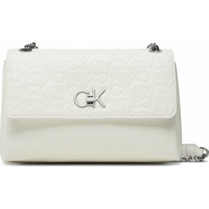 Kabelka Calvin Klein Re-Lock Ew Cony Crossbody-Emb Mn K60K610919 Écru