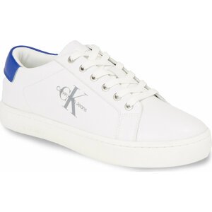 Sneakersy Calvin Klein Jeans Classic Cupsole Laceup Low Lth YM0YM00491 Bright White/Lapis Blue 02V