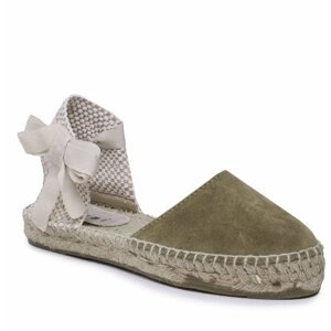 Espadrilky Manebi Suede Flat Valenciana Espadrilles R 4.1 P0 Kaki Green