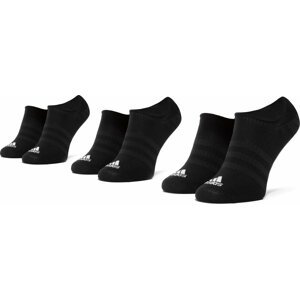 Sada 3 párů kotníkových ponožek unisex adidas Light Nosh 3PP DZ9416 Black/Black/Black