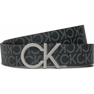 Pánský pásek Calvin Klein Ck Rev.Adj. New Mono Belt 3.5Cm K50K510075 Black Monogram 0GJ