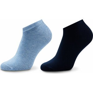 Sada 2 párů pánských nízkých ponožek Tommy Hilfiger 342023001 Light Blue Melange 041