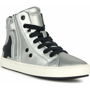 Sneakersy Geox J Kalispera Girl J044GA 000NF C1363 D Dk Silver/Black