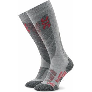 Lyžařské ponožky UYN S100042 Light Grey Melange/Coral G725