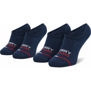 Sada 2 párů kotníkových ponožek unisex Tommy Jeans 701218958 Navy 002