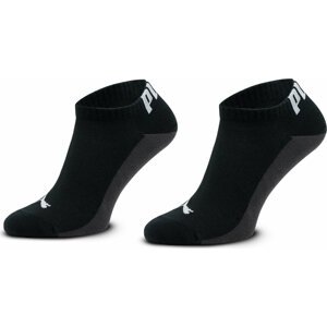 Sada 2 párů pánských nízkých ponožek Puma Men Back Logo Sneaker 2P 938011 Black 01