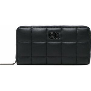 Velká dámská peněženka Calvin Klein Re-Lock Quilt Wallet Lg K60K610494 Černá
