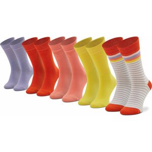 Sada 5 párů dětských vysokých ponožek Tom Tailor 93151 Red Glow 249