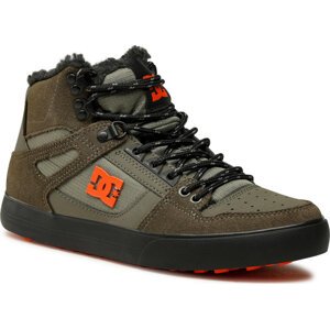 Sneakersy DC Pure High-Top Wc Wnt ADYS400047 Dusty Olive/Orange(Doo)