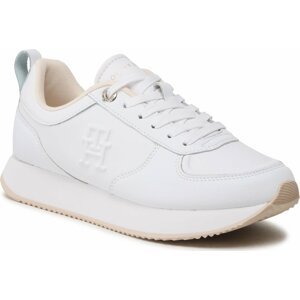 Sneakersy Tommy Hilfiger Casual Leather Runner FW0FW07285 White YBS