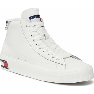 Sneakersy Tommy Jeans Tjw Vulc Leather Plat Mc EN0EN02285 Ecru YBL
