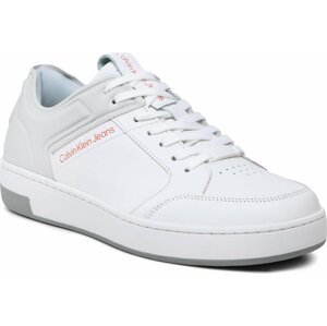 Sneakersy Calvin Klein Jeans Basket Cupsole High/Low Freq YM0YM00611 White/Oyster Mushroom/Firecracker 0LG