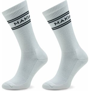 Sada 2 párů vysokých ponožek unisex Makia Stripe U83015 White 001