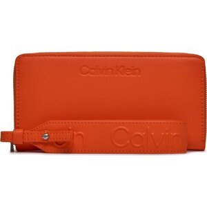 Velká dámská peněženka Calvin Klein Gracie Wallet W/Strap Lg K60K611388 Flame SA3