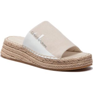 Espadrilky Calvin Klein Jeans Sporty Wedge Sandal Monogram YW0YW00566 Eggshell ACF