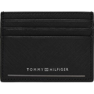 Pouzdro na kreditní karty Tommy Hilfiger Th Saffiano Cc Holder AM0AM11863 Black BDS