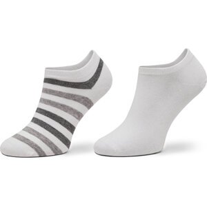 Sada 2 párů pánských nízkých ponožek Tommy Hilfiger 382000001 White 300