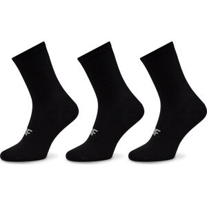 Sada 3 párů pánských vysokých ponožek 4F 4FAW23USOCM205 20S