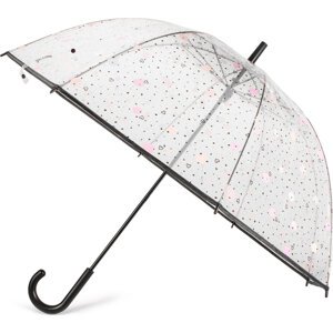 Deštník Happy Rain Long Domeshape Dots & Hearts 40983 Transparant