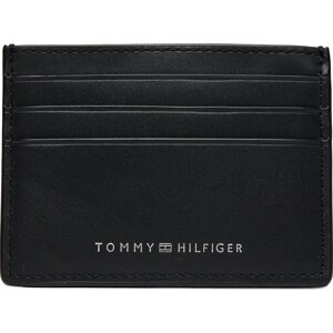 Pouzdro na kreditní karty Tommy Hilfiger Th Spw Leather Cc Holder AM0AM11845 Black BDS