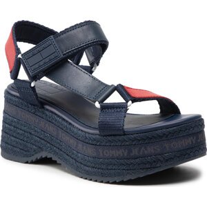 Espadrilky Tommy Jeans Wedge Sandal EN0EN01810 Rwb 0GY