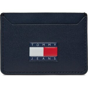 Pouzdro na kreditní karty Tommy Jeans Tjm Heritage Leather Cc Holder AM0AM12085 Dark Night Navy C1G